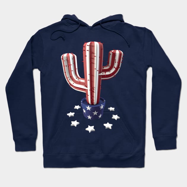 Cactus 4th of July Independence Day Shirt Women Men Kids Hoodie by teeleoshirts